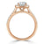 Pear Cut Moissanite Engagement Ring, Classic Halo
