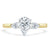 Pear Cut Moissanite Engagement Ring, Classic 3 Stone