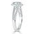 Pear Cut Moissanite Engagement Ring, Classic Halo with Split Shank