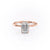 EMERALD CUT MOISSANITE RING WITH HIDDEN HALO