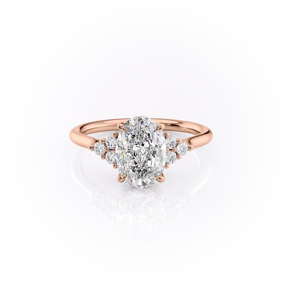 OVAL CUT MOISSANITE WITH SIDE STONES