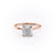 Cushion Cut Moissanite Ring, Hidden Halo Design