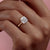 CUSHION CUT MOISSANITE RING WITH HIDDEN HALO