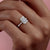 EMERALD CUT MOISSANITE RING WITH HIDDEN HALO