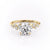 Round Cut Moissanite With Hidden Halo And Side Stones