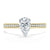 Pear Cut Moissanite Engagement Ring, Classic Style