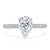 Pear Cut Moissanite Engagement Ring, Classic Style