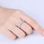 1.00ct Moissanite Engagement Ring, Shoulder Set Double Row, Sterling Silver & Platinum