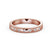 Half Eternity Ring, Round Cut, Milgrain Edge