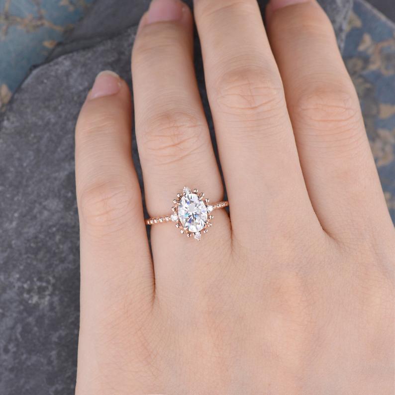 Oval Cut Vintage Inspired Engagement Ring