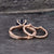 Vintage Bridal Ring Set, Round Cut Blue Sapphire