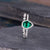 Vintage Inspired Emerald Bridal Ring Set