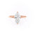 Marquise Cut Moissanite Engagement Ring With Hidden Halo