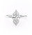 Marquise Cut Moissanite Engagement Ring With Hidden Halo