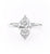 Marquise Cut Moissanite Engagement Ring With Hidden Halo