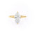 Marquise Cut Moissanite Engagement Ring With Hidden Halo