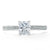 Radiant Cut Moissanite Engagement Ring, Classic Style