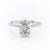 OVAL CUT MOISSANITE ENGAGEMENT RING, HIDDEN HALO