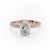 OVAL CUT MOISSANITE PAVÉ SET SHOULDERS WITH HIDDEN HALO