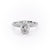 OVAL CUT MOISSANITE PAVÉ SET SHOULDERS WITH HIDDEN HALO