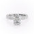 OVAL CUT MOISSANITE STONE SET SHOULDERS WITH HIDDEN HALO