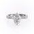 OVAL CUT MOISSANITE STONE SET SHOULDERS WITH MILGRAIN EDGE