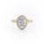 Oval Cut Moissanite Engagement Ring, Classic Halo