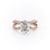 Oval Cut Moissanite Criss-Cross Design