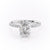 Oval Cut Moissanite Engagement Ring, Hidden Halo