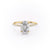 Oval Cut Moissanite Engagement Ring, Hidden Halo