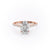 Oval Cut Moissanite Shoulder Set Ring With Hidden Halo