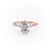 Oval Cut Moissanite Shoulder Set Ring With Hidden Halo