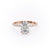 Oval Cut Moissanite Shoulder Set Ring With Hidden Halo