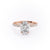Oval Cut Moissanite Shoulder Set Ring With Block Halo