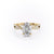 Oval Cut Moissanite Engagement Ring, Twisted Stone Set Band