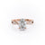 Oval Cut Moissanite Engagement Ring, Twisted Stone Set Band
