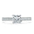Princess Cut Moissanite Engagement Ring, Classic Style