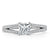 Princess Cut Moissanite Engagement Ring, Split Shank
