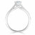 Princess Cut Moissanite Engagement Ring, Split Shank