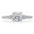 Cushion Cut Moissanite Engagement Ring, Tiffany Style