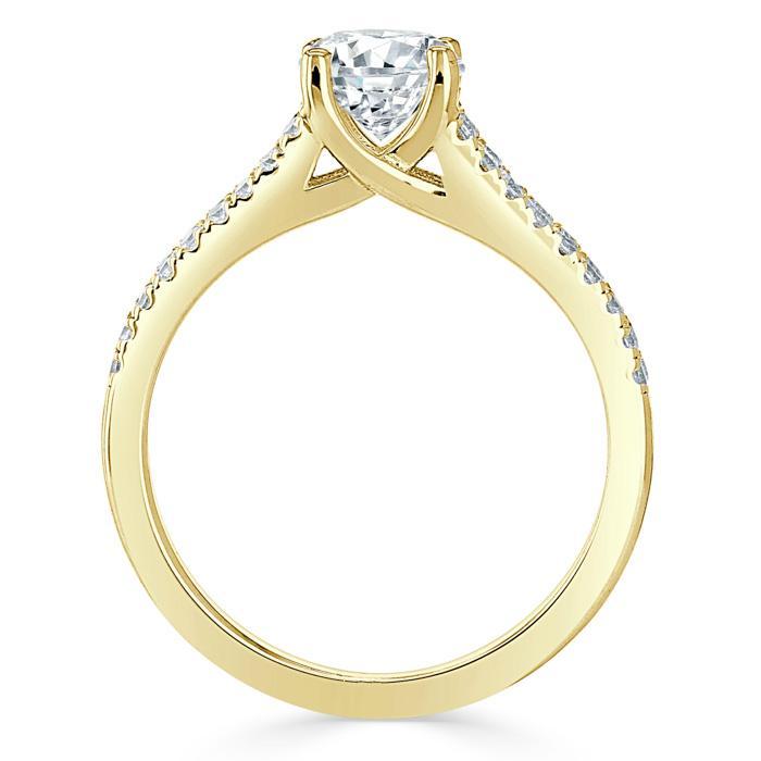 Cushion cut split shank engagement rings discount