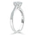 Emerald Cut Moissanite Engagement Ring, Classic Style