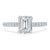 Emerald Cut Moissanite Engagement Ring, Classic Style