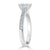 Emerald Cut Moissanite Engagement Ring, Classic Style