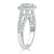 Princess Cut Moissanite Engagement Ring, Classic Halo with Split Shank