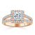 Princess Cut Moissanite Engagement Ring, Classic Halo with Split Shank