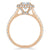 Cushion Cut Moissanite Halo Engagement Ring, Tiffany Style