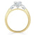 Cushion Cut Moissanite 3 Stone Engagement Ring