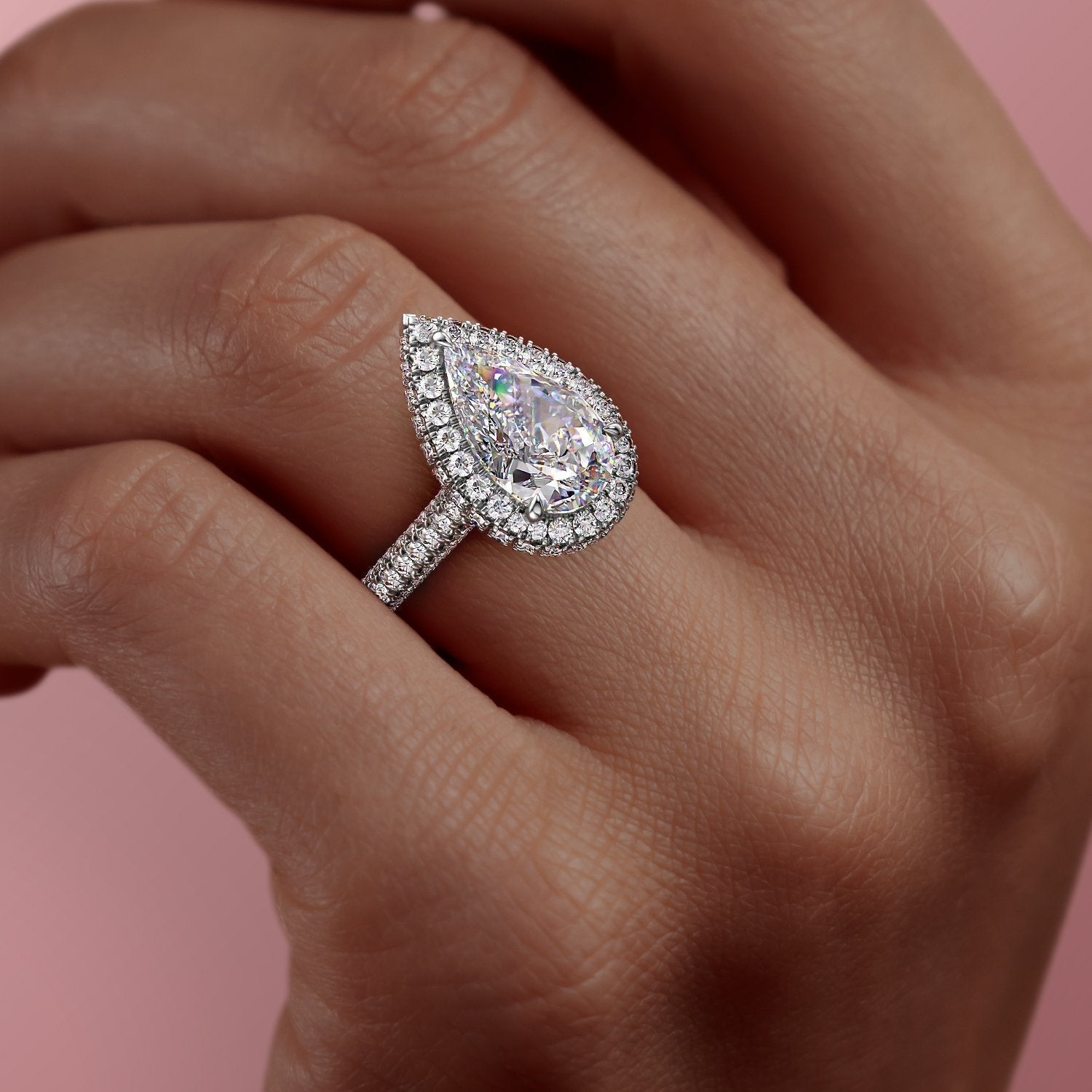 PEAR CUT MOISSANITE FULL SET