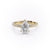PEAR CUT MOISSANITE PAVÉ SET SHOULDERS WITH HIDDEN HALO